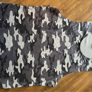 Gymshark Black and Gray Camo Tank